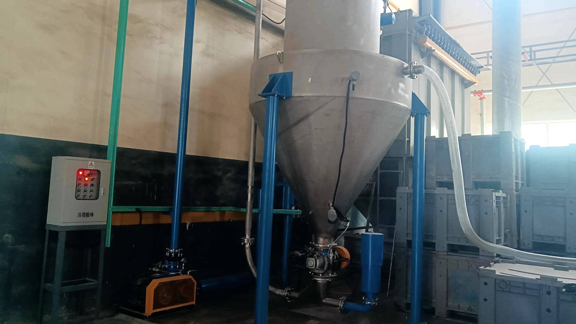 含水硝酸鈉氣力輸送